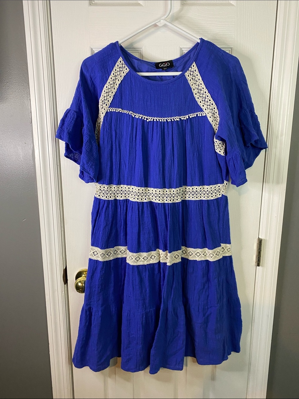 Grigio Women’s Blue And White Dress Size Medium.